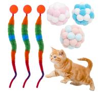 ZEPIQOR Palline Giocattolo Per gatto, 6 Pezzi Morbide Palline Grandi Per Gattini e Gatti Interattivi Palla Da Allenamento