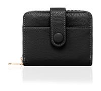 ZEPIQOR Portafoglio Donna Piccolo in Pelle da Donna, Portamonete Piccoli Trifold Piccola Corto Portamonete con 6 Scomparti per Carte con 1 Sezione di Fattura e 1 Tasca con Cerniera