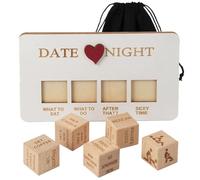 ZEPIQOR Set di dadi per appuntamenti notturni, romantici giochi di dadi per adulti, idee per coppie, San Valentino, giorno di matrimonio, regalo unico per anniversari, dadi di legno, giochi per coppie
