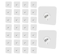 Zepitniy 30 Pezzi Ganci Adesivi Gancio Viti Autoadesive Viti Adesive Staccabili No Trace e Foratura Carico Massimo 10 kg per Bagno Cucina Ripostiglio Della Cucina Tile Wall Shower Room