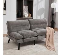 Zepneiy Divano a 2 posti dal design moderno in tessuto ciniglia con schienale e braccioli regolabili. Questo divano a 2 posti, dotato di gambe in metallo, adatto sia per il soggiorno che per l'ufficio