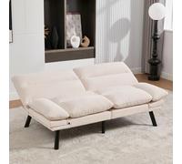 Zepneiy Divano a 2 posti dal design moderno in tessuto ciniglia con schienale e braccioli regolabili. Questo divano a 2 posti, dotato di gambe in metallo, adatto sia per il soggiorno che per l'ufficio