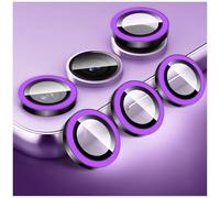 Zeponny Proteggi Obiettivo Fotocamera Compatibile con Samsung Galaxy A15, Pellicola Protettiva per Schermo in Vetro Temperato Luminoso per Fotocamera, Anelli in Lega (Viola)