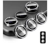 Zeponny Proteggi Obiettivo Fotocamera Compatible avec Samsung Galaxy S25, Protezione per Schermo Posteriore in Vetro Temperato di Diamante, Anello Protettivo in Alluminio (Nero)