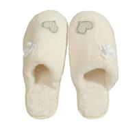 Zeppe bianche per le donne vestite pantofole in cotone con testa di panino e fiore di farfalla per le donne scarpe calde per la casa, moda autunno e inverno scarpe da ginnastica nere moda, bianco, 43