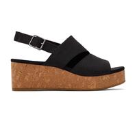 TOMS Claudine, Sandali con zeppa Donna, Black Melange Woven, 43.5 EU