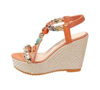 Zeppe Donna Estiva Sandali Donna Estive Espadrillas Con Zeppa Dorati Ciabatte Eleganti Alti Nere Platform Scarpe Comode Plateau Pelle Sandalo Neri Confort Chiuso 39 Comodi Estivi Tacco Comodo