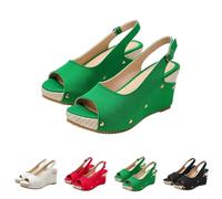 Zeppe Sandali Slingback Donna Scarpe Estive Moda Casual con Dettagli Metallici per Uscite Giornate All'Aperto Vacanze Serate Informali nel Tempo Libero per gli Appassionati di Stile e Tendenze