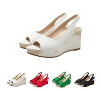 Zeppe Sandali Slingback Donna Scarpe Estive Moda Casual con Dettagli Metallici per Uscite Giornate All'Aperto Vacanze Serate Informali nel Tempo Libero per gli Appassionati di Stile e Tendenze