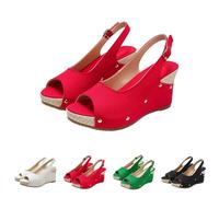 Zeppe Sandali Slingback Donna Scarpe Estive Moda Casual con Dettagli Metallici per Uscite Giornate All'Aperto Vacanze Serate Informali nel Tempo Libero per gli Appassionati di Stile e Tendenze