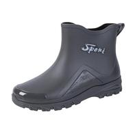 Zeppe Uomo Punta Chiusa Rosa Uomo Rain Boots Water Shoes Top Rubber Shoes Casual Fashion Outdoor Work Fishing Car Wash Kitchen Non Slip Overshoes Rain Boots Sandali Uomo Estate Pelle Marrone, grigio