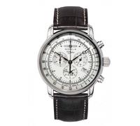 Zeppelin 7680-1 100 Anni Color Argento Quadrante Orologio Cronografo