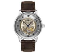 Zeppelin 8567-5 - Orologio da donna Friedrichshafen automatico, 36 mm, in pelle, marrone scuro, 5 ATM