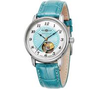 Zeppelin 8569-4 Orologio automatico da donna in acciaio inox color argento turchese pelle Made in Germany