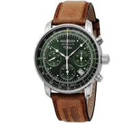 Zeppelin 86184 100 Anni di Zeppelin Chronograph Automatico Unisex Verde Argen...