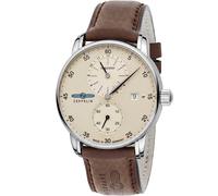 Zeppelin 86225 New Captains Line Autom. 43mm Automatico Unisex Beige Argento...