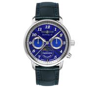 Zeppelin 8639-3 Orologio da donna Captainsline - Quadrante blu, cinturino in pelle, made in Germany