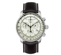 Zeppelin 8680-3 Orologio Da Polso Chronograph Con Quadrante Argento 100 Anni