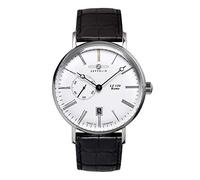 Zeppelin Automatic Watch 7104-1, Quadrante bianco con cinturino in pelle nera., cinghia