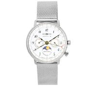 Zeppelin LZ 129 Hindenburg Fase Lunare Argento Al Quarzo 7037M1 Orologio Donna