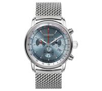 Zeppelin Cronografo Al Quarzo Marino Lz 14 (42 Mm) Quadrante Blu Ghiaccio