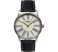Zeppelin Orologio da donna Ronda al quarzo con cinturino in pelle effetto coccodrillo, 8345-1 beige/blu, cinghia