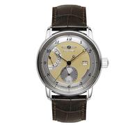 Zeppelin Friedrichshafen 8590-5 - Quadrante Clous de Paris con carica automatica, 42 mm, cinturino in pelle marrone