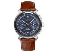 Zeppelin Lz 126 Los Angeles Cronografo Al Quarzo (42Mm) Quadrante Blu / 7614-3