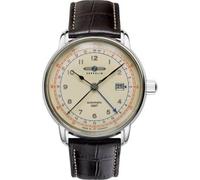 Zeppelin LZ 126 Los Angeles Automatico GMT Quadrante Beige 76685 Orologio Uomo