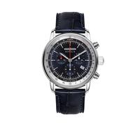 Zeppelin LZ14 Marine Chronograph 8888-3 Men's Watch - Blue Dial, Blue Leather Strap