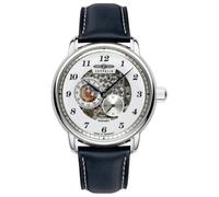 Zeppelin Orologio automatico da uomo 8658-3 - Made in Germany, colore argento, cinturino in pelle blu