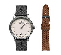 Zeppelin Orologio da donna con cinturino in pelle, 36 mm, ETA, al quarzo, monotimer, datario 8643