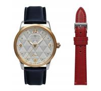 Zeppelin Orologio da donna in pelle con quadrante analogico color argento - 73491_Nset, cinturino blu