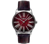 Zeppelin Orologio da donna Ronda al quarzo con cinturino in pelle effetto coccodrillo, 8345-5 rosso vino, cinghia