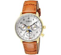 Zeppelin Orologio da Polso Hindenburg Quadrante Argento Piastra 7039-1 Nuovo