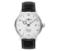 Zeppelin LZ 129 Hindenburg Bianco Pelle Automatico Analogico 80621 Orologio Uomo