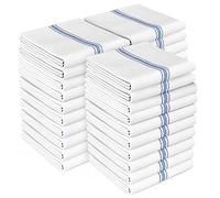 Zeppoli Set di strofinacci da cucina bianchi, in 100% cotone naturale, morbidi e assorbenti, ideali per bar, confezione da 30