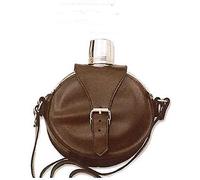 Zepre Fiaschetta Tonda con Tracolla in Pelle Nera 14oz.