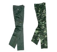Zepre Pantaloni U.S Army Sfoderato Verde con Cerniera a Chiusura Gamba (tg. 48)