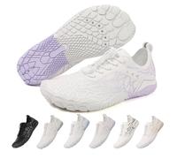ZEPYFXIT Scarpe da Acqua Uomo Donna Scarpe da Scoglio Scarpe da Immersione Scarpe da Spiaggia a Piedi Nudi Asciugatura Rapida Surf Fitness Piscina(Bianco Viola,40 EU)