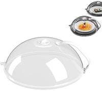 ZEQFEMKL Coperchio in plastica per microonde, coperchio in plastica resistente agli spruzzi d'acqua con manico, foro per vapore regolabile, coperchio perfetto per forni a microonde piccoli e grandi