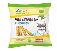 FIOR DI LOTO Zero% Glutine - Mini Grissini Bio al Rosmarino, 30 grammi