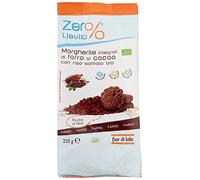 Zer%lievito Biscotti integrali biologici di farro e cacao con riso soffiato - Biscotti a forma di margherite - senza lievito e ricchi di fibre - ideali per colazione e merenda - 250 g