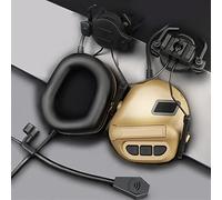 Zer one Helmet Microphone for CS Combats Games Cuffie Tattiche Cuffie Microfono a Cancellazione di Rumore(Mud)