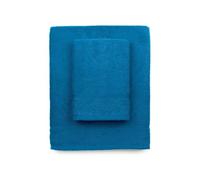 zer0bed, Asciugamani Bagno Turchese, Set 2 Asciugamani Bagno, Asciugamano Viso, Asciugamano Bidet, Tinta Unita, Turchese, 100% cotone, Set 2 pezzi