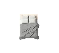 zer0bed, Lenzuolo Sopra Matrimoniale Tinta Unita, 100% Cotone, 260x290, Grigio, Lenzuolo Piano, 1 Pezzo (Solo Lenzuolo Sopra)