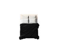 Zer0bed, Lenzuolo Sopra Matrimoniale Tinta Unita, 260x290, 100% Cotone, Nero, Lenzuolo Piano, 1 Pezzo (Solo Lenzuolo Sopra)