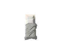 zer0bed, Lenzuolo Sopra Singolo Tinta Unita, 160x290, 100% Cotone,Grigio, Lenzuolo Piano, 1 Pezzo (Solo Lenzuolo Sopra)