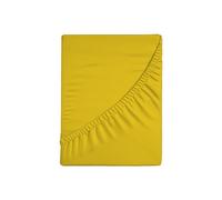 Zer0bed, Lenzuolo Sotto con Angoli Piazza e Mezza Tinta Unita 100% Cotone ANGOLO MAXI 30CM, 1 Piazza e Mezza, Giallo, 130x200