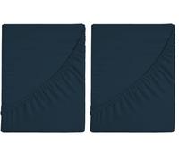 Zer0bed, Lenzuolo Sotto con Angoli Singolo Tinta Unita 100% Cotone ANGOLO MAXI 30CM, 1 Piazza, Blu, 90x200 (Confezione da 2)